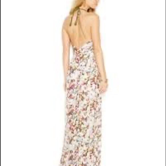 Guess Watercolor Floral Halter Maxi Dress - Picture 3 of 14